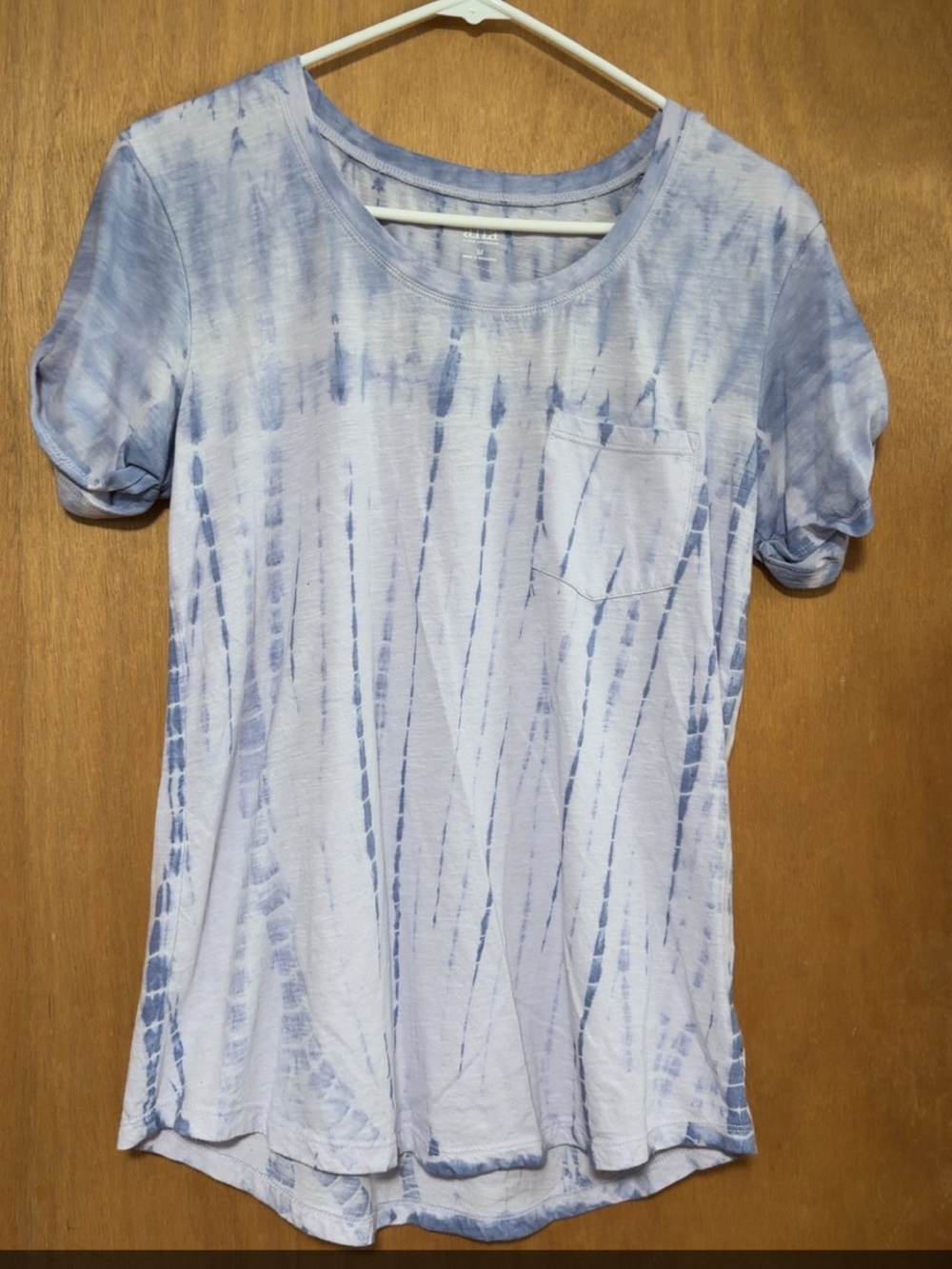 Light Blue Tie-Dye Pocket Tee
